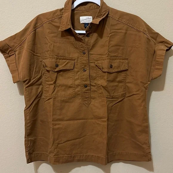 3 FOR $13🌷 Rust Button Up Shirt - Picture 2 of 6